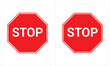 © MdAshik - Stop Sign Flat Icon, No Entry Sign Icon, Red STOP sign isolated, Vector illustration of a stop road/traffic sign, Traffic sign..