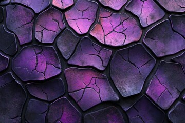 Fototapete - Abstract purple stone texture with cracked surface, intricate pattern.
