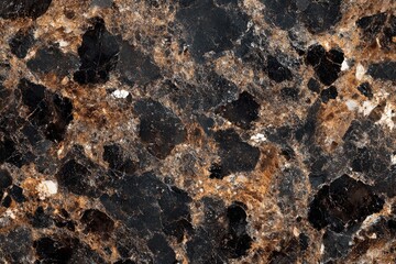 Aufkleber - Dark brown and black marble texture with gold veining, luxurious and elegant stone surface.