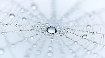 Photo: Dewdrops on a Spiderweb, Nature's Intricate Design