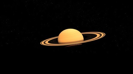 Aufkleber - A stunning depiction of Saturn, showcasing its iconic rings and vibrant yellow hue against a dark, star-filled background.