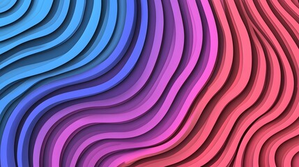  Colorful Wavy Lines Abstract Background in Blue and Pink Hues