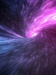 Poster - A vibrant swirl of colors depicting a cosmic vortex, merging shades of purple and blue, creating a mesmerizing visual of deep space.