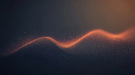 Wall Mural - Abstract Wave of Sparkling Light Creating a Magical Atmosphere on Dark Background