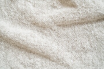 Poster - Soft, textured fabric drapes elegantly across a neutral surface in natural lighting