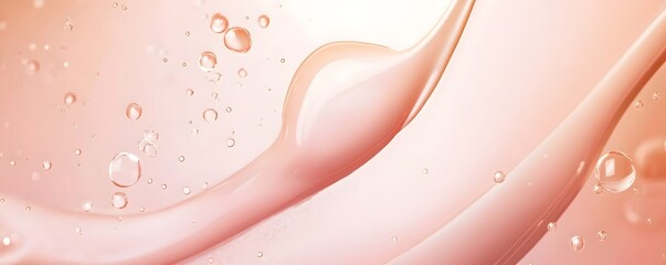 Poster - Flowing Pastel Bubbles Abstract Liquid Wave Gradient Minimalist Modern Digital Art Background  Elegant soft delicate smooth fluid motion design with vibrant ethereal and soothing color palette