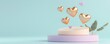 © Onzdemia - A dreamy cake decor with floating hearts and pastel colors.