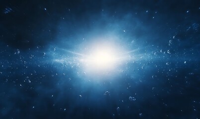 Aufkleber - A radiant blue cosmic scene depicting stars and celestial elements, emphasizing the beauty and mystery of the universe.