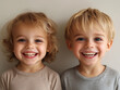 © Thanakorn - Smiling children with curly and straight hair, showcasing joy and happiness. Their bright expressions create warm and cheerful atmosphere