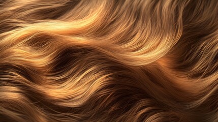 Leinwandbilder - Mesmerizing and Exquisite Flowing Amber Waves of Luxurious Captivating and Dynamic Curly Hair Texture and Movement  Elegant and Natural Beauty Background