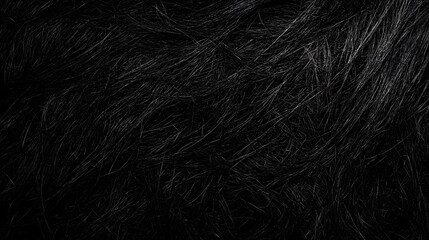 Leinwandbilder - Mesmerizing silky waves of mysterious black hair texture abstract background  Elegant sophisticated and captivating design with a aesthetic  Ideal for conceptual projects