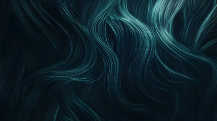 Fototapete - Mesmerizing Waves of Flowing Teal and Green Hues   Captivating Abstract Digital Art Design with Fluid Movements Organic Textures and a Serene Ethereal Atmosphere