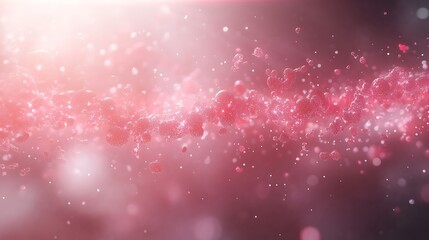 Poster - A dreamy swirl of pink and red particles creates a mystical, ethereal background, perfect for designs and artistic projects.