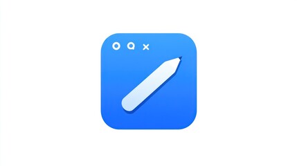 Simple blue app icon with pencil