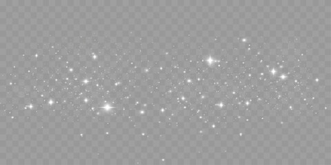 Wall Mural - bright glowing sparkles on a transparent background, resembling a starry or glittering effect.