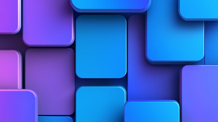 Leinwandbilder - Rounded corner squares creating colorful modern abstract background