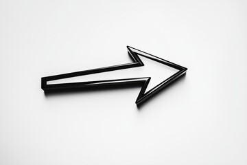 Aufkleber - Black arrow symbol on a light background indicating direction in a minimalist style