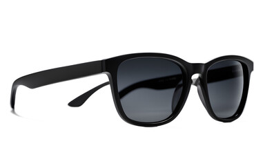 Poster - A pair of polarized sunglasses with a matte black frame, isolated on a empty plain background