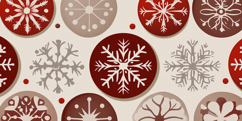 Wall Mural - Christmas snowflakes pattern creating festive holiday atmosphere