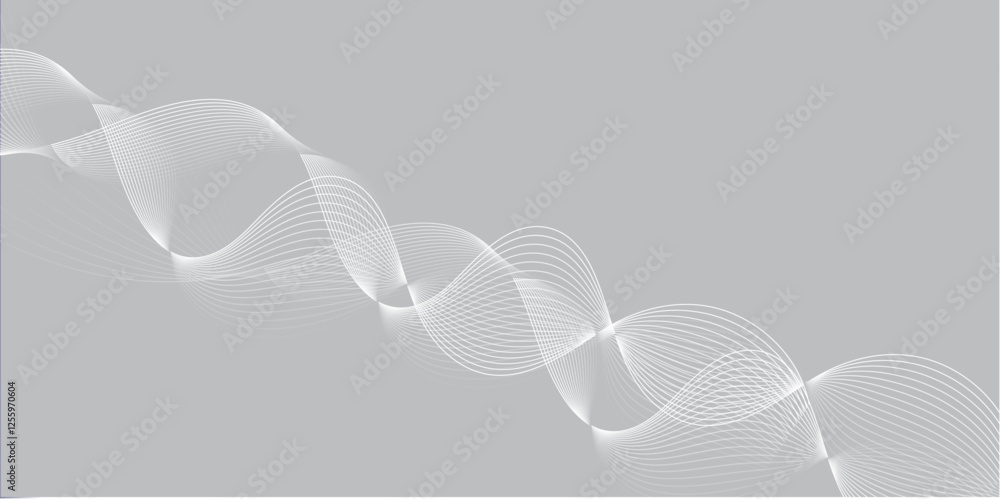 Abstract wave blend lines on transparent background. Design for banner ...