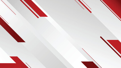 Wall Mural - modern red and white abstract geometric background