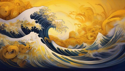Wall Mural - abstract fractal background with water