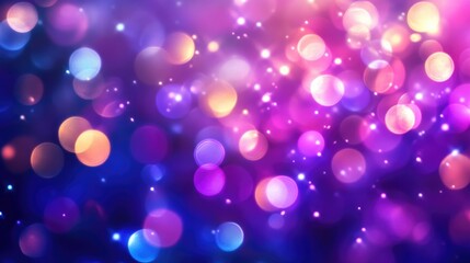Violet bokeh light background, Abstract purple blurry unfocused sparkle glitter purple bokeh background wallpaper with copy space. Sparkling purple dust abstract violet luxury decoration background.