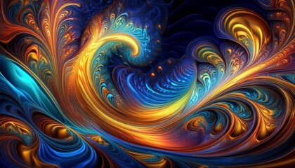 Wall Mural - abstract fractal background