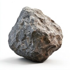 Wall Mural - meteor isolated on white background, high-resolution 3d render for educational and scientific use