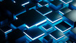 © ADDICTIVE STOCK - Background of a futuristic blue illuminated technological arena