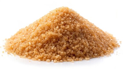 Wall Mural - Brown Sugar Pile on White Background