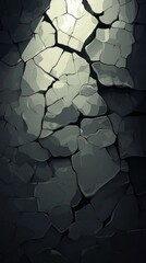Wall Mural - Cracked surface illuminated by bright light in dark setting