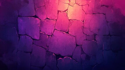Wall Mural - Colorful cracked surface with purple and pink hues in background