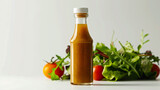 Salad dressing product shoot on an isolated white background, object focused, png, stock image, hd quality