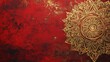 © lisa - Red gold mandala texture background