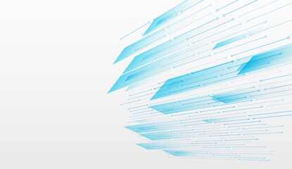 Fototapete - Data transfer and protection, internet communication on a grey background. High computer technology design. Modern science vector presentation. Abstract circles and lines futuristic concept.