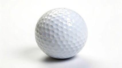 Wall Mural - Golf Ball on White Background