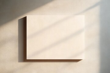 Wall Mural - Softly Textured Blank Billboard Mounted on Wall with Shadow Play