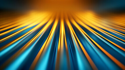 Wall Mural - an abstract image featuring vibrant lines in blue and orange, creating a dynamic and energetic visua