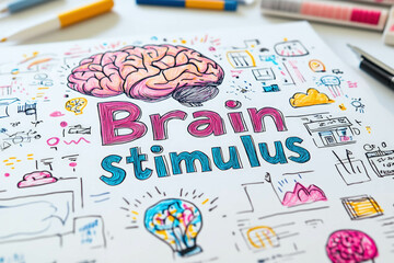 Sticker - Brain Stimulus Text Written On A Paper