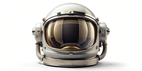 Wall Mural - Astronaut Helmet on White Background