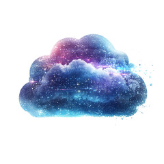 Wall Mural - nebula cloudscape, a celestial formation of light and color on black backdrop