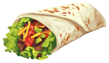 Poster - PNG Burito food white background vegetable.