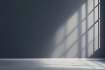 Wall Mural - Soft Shadows on Wall from Window Light in Minimalist Interior