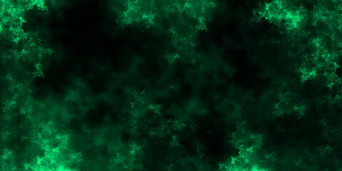 Wall Mural - green cosmic energy wave abstract background with glowing particles. jade color powder explosion, is