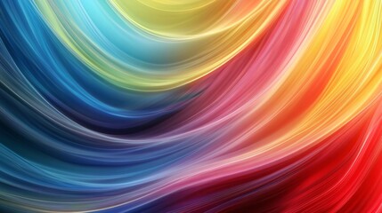 Wall Mural - a vibrant and dynamic swirl of colors, merging in a captivating gradient of blues, reds, yellows, an