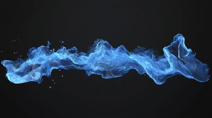 Wall Mural - a dynamic splash of vibrant blue water against a dark background, evoking energy and fluidity.