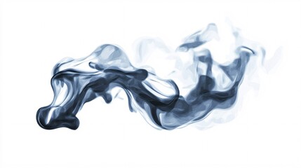 Wall Mural - abstract blue smoke swirl, creating a dynamic and fluid visual effect.