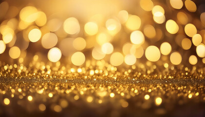 Wall Mural - gold bokeh blur defocus