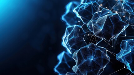 Aufkleber - A blue and white image of a cluster of blue and white cubes